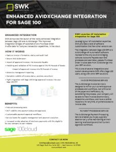 sage 100 avidxchange swk technologies