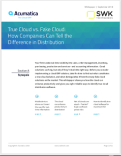 Wholesale Distribution True Cloud vs Fake Cloud White Paper Cover