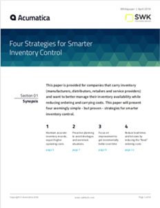 Four Strategies for Smarter Inventory Control