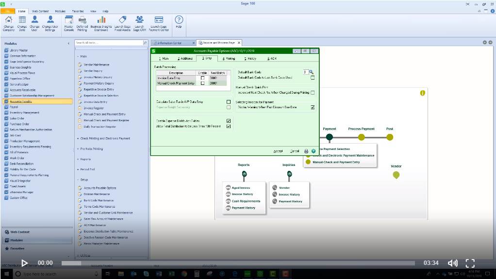 learn how to assign expense distribution tables for AP invoices in sage 100