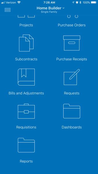 acumatica cloud construction management software mobile app smartphone cloud accounting