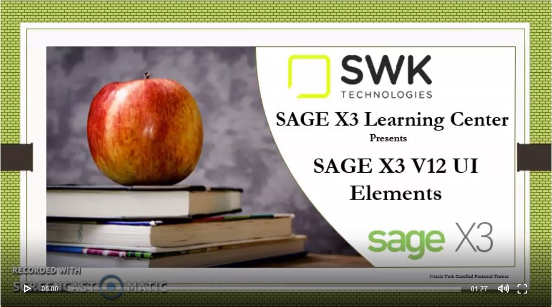 sage x3 v12 ui sage erp tutorial videos