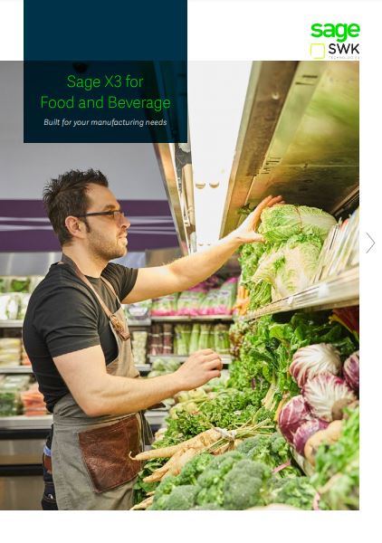 Sage X3 for Food & Beverage Traceability eBook