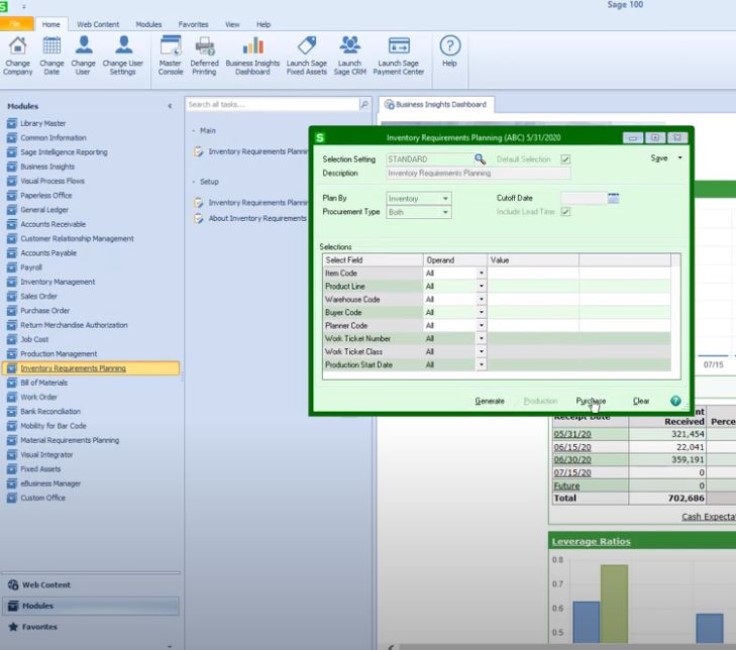 Sage 100 - Inventory Requirements Planning-650