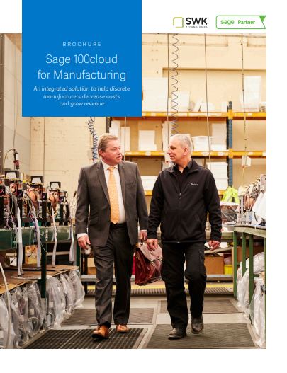 Sage 100cloud Manufacturing Brochure Cover