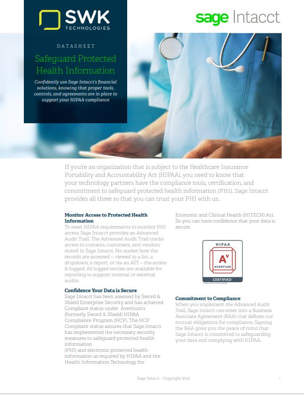 Healthcare Accounting Software & IT Software SWK Technologies