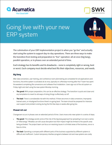 Going Live with Your ERP System White Paper