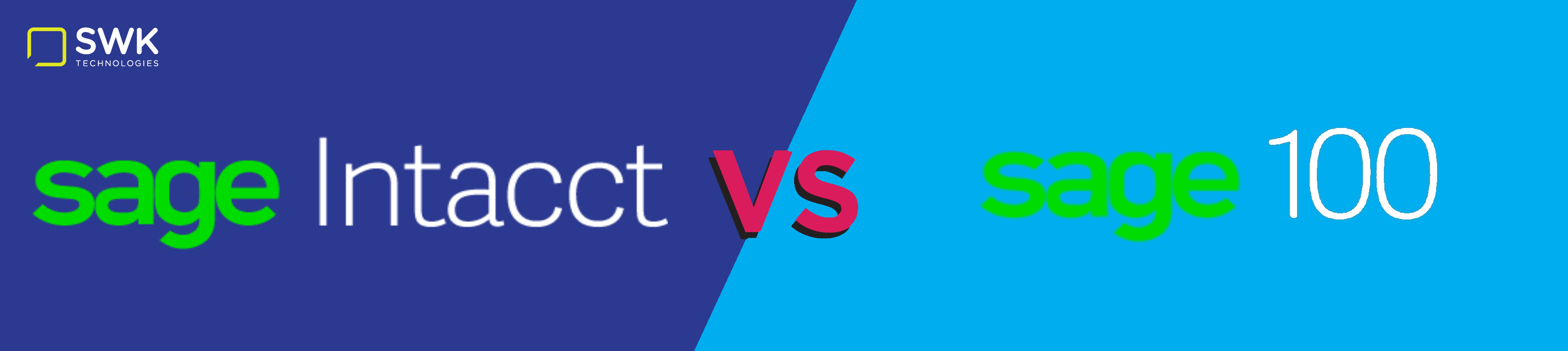 Sage Intacct vs Sage 100 SWK Technologies