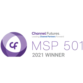 A purple logo with the word MSP on it.