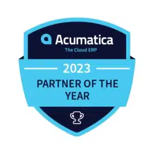 Acumatica the Cloud ERP partner of the year.