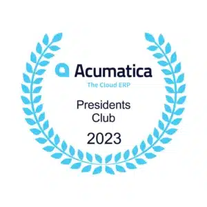 The logo for Acumatica's presidents club.