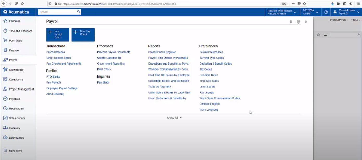 Acumatica-payroll-dashboard