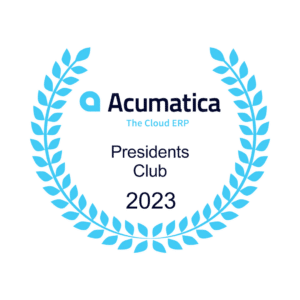 The logo for Acumatica's presidents club.