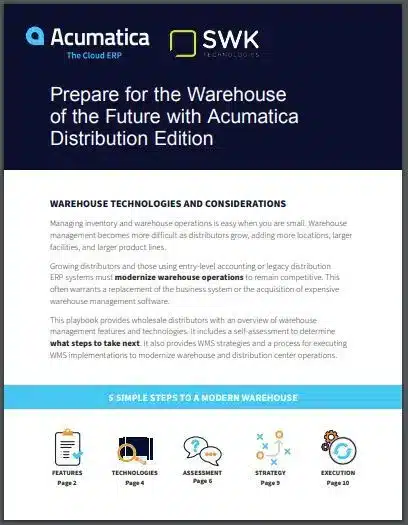 Acumatica: Prepare for the warehouse of the future with Acumatica Distribution Edition.