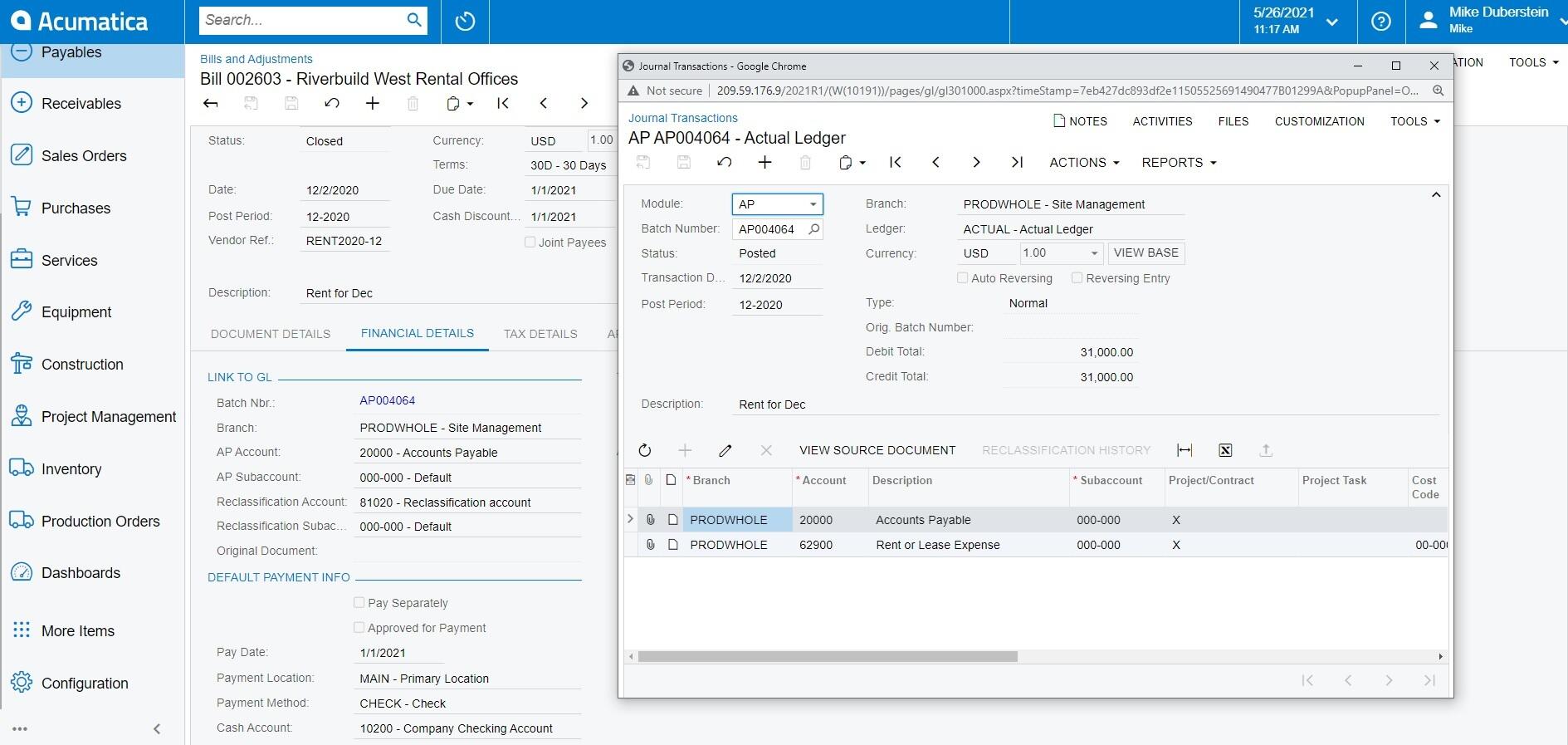 bills and adjustments software cloud