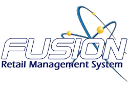 The FusionRMS POS system logo on a white background