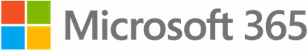 Microsoft 365 logo on a white background.