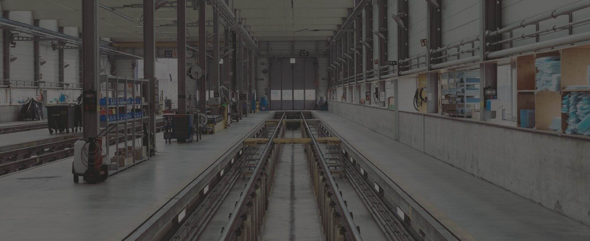 An image of a conveyor belt in a factory.