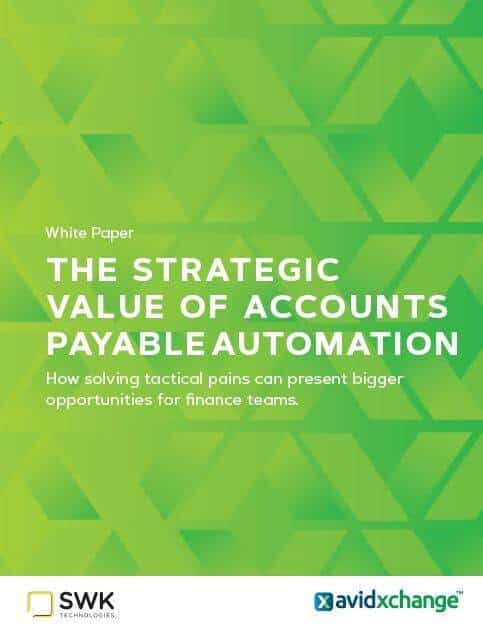 The cover of the strategic value of accounts payable automation.