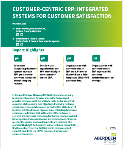 Customer centre ERP integrated systems for customer satisfaction.