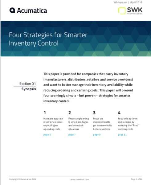 Four strategies for smarter inventory control.