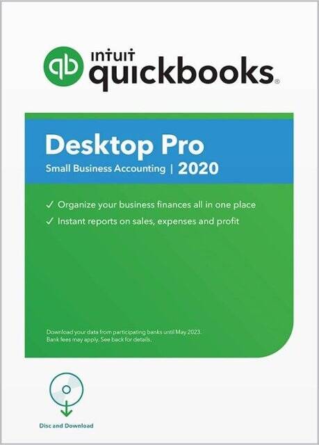 Quickbooks desktop pro small business accounting 2020.