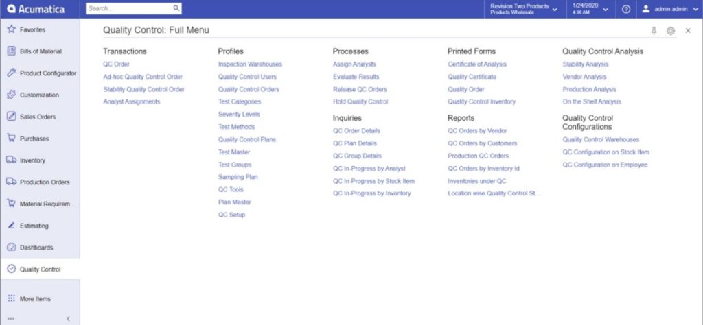 A screen shot of a web page showing a list of items.