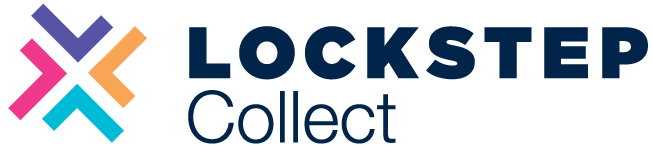 Lockstep collect logo on a black background.