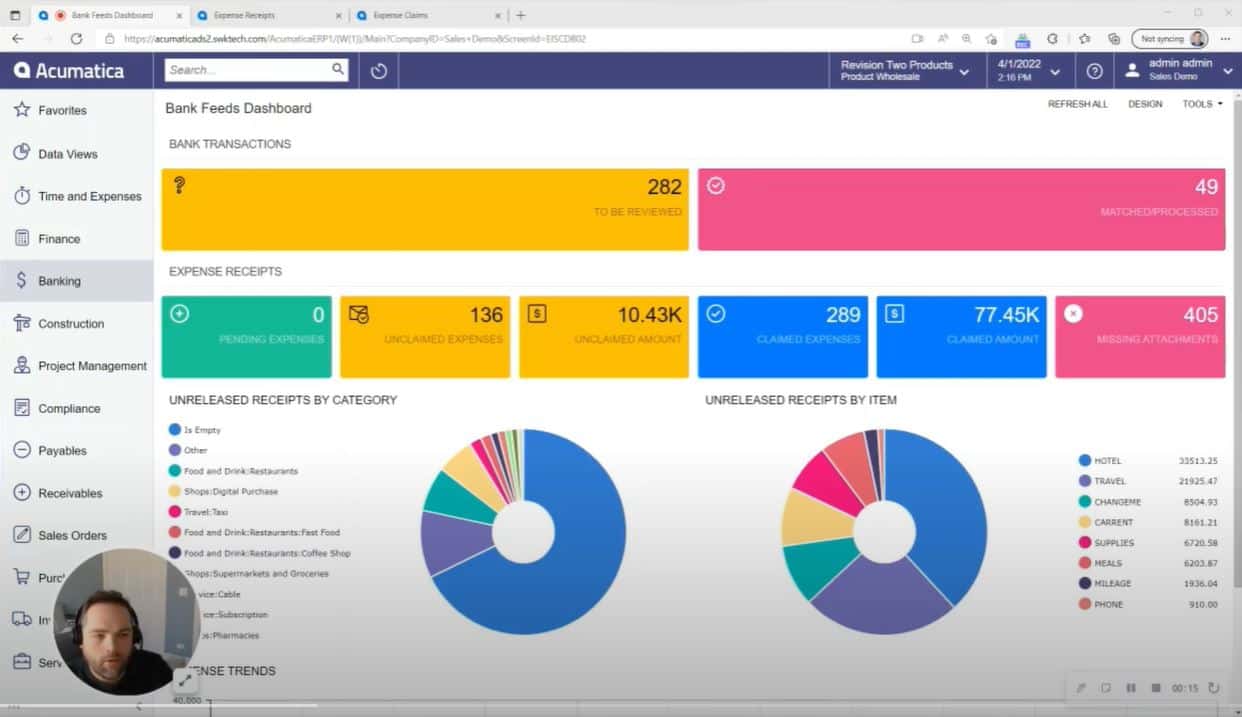 Acumatica-Bank-Feeds-Expense-Claims-video-demo