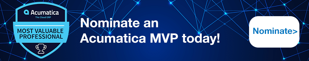 Acumatica MVP Nominations