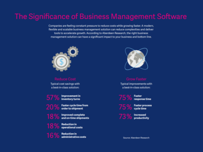 The significance of business management software.