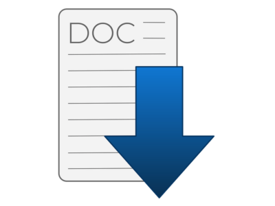 A blue arrow with the word doc on it.