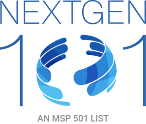 The logo for nextgen 101 an MSP 501 list.
