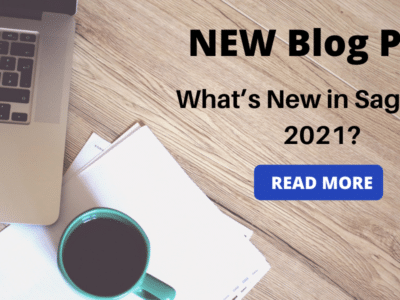 New blog post what's new in Sage 100 2021.
