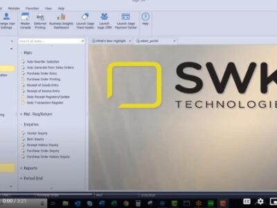 A screen shot of the SWK technologies logo.