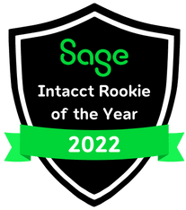 Sage Intacct - Rookie of the Year Award badge