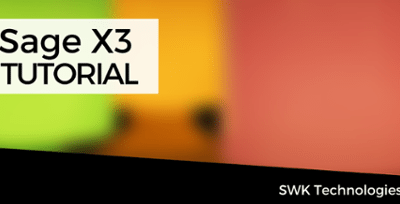 Sage x3 tutorial - SWK technologies.