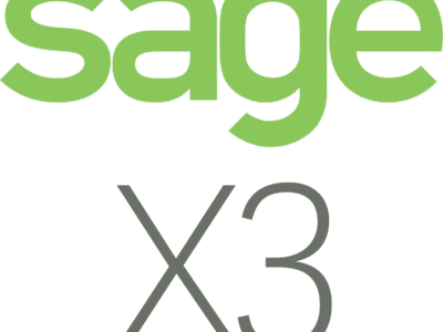 The logo for Sage x3.