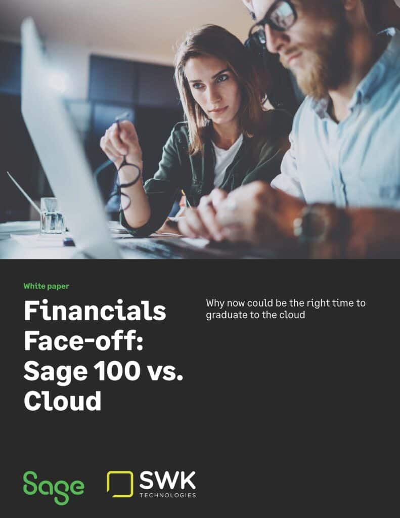 Financials face off Sage 100 vs Cloud.