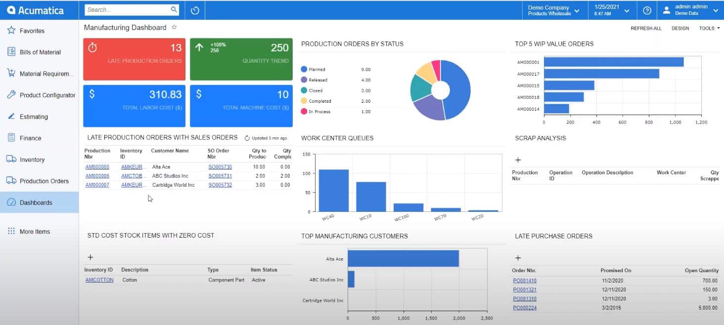 acumatica-manufacturing-dashboard-demo