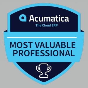 Acumatica's most valuable professional badge.