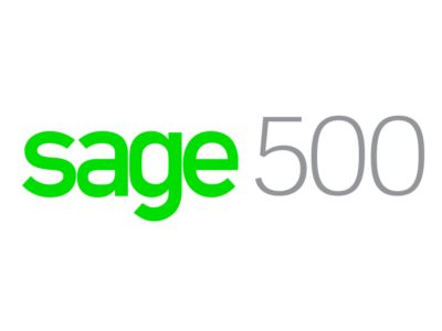 Sage 500 logo on a green background.