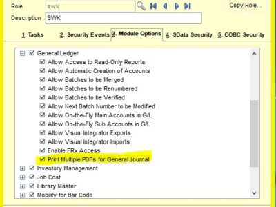 A screenshot of a screen showing the maintenance of a database.