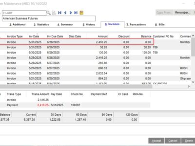 A screenshot of a computer screen showing a spreadsheet.