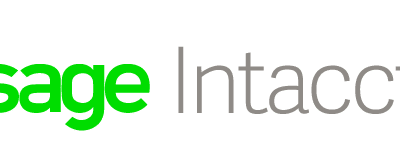 Sage interact logo on a green background.
