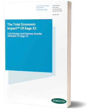Find out the economic impact of Sage X3 for Wholesale Distribution