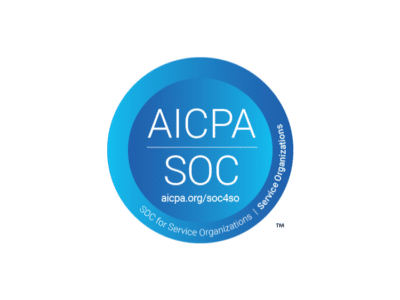 SOC 2 certification badge from AICPA for SWK Technologies on white background