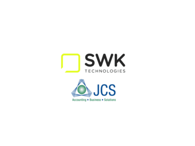 SWK Technologies and JCS logos on white background