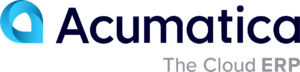 Acumatica logo with brand icon to the left and The Cloud ERP spelled out below, as featured on the website of partner SWK.