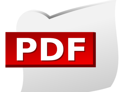 White text over red shadowed box displaying "PDF" over a folded paper, representing a file uploaded to Sage HRMS HR Actions